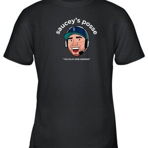 Sauceys Posse You Play Nine Innings Baseball Sports Team Graphic Fan T-Shirt 91